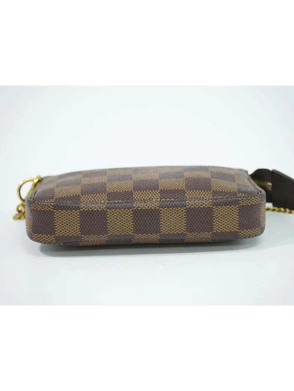 Louis Vuitton LV Mini Pochette Accessoires Damier Ebene Handbag Pouch Brown